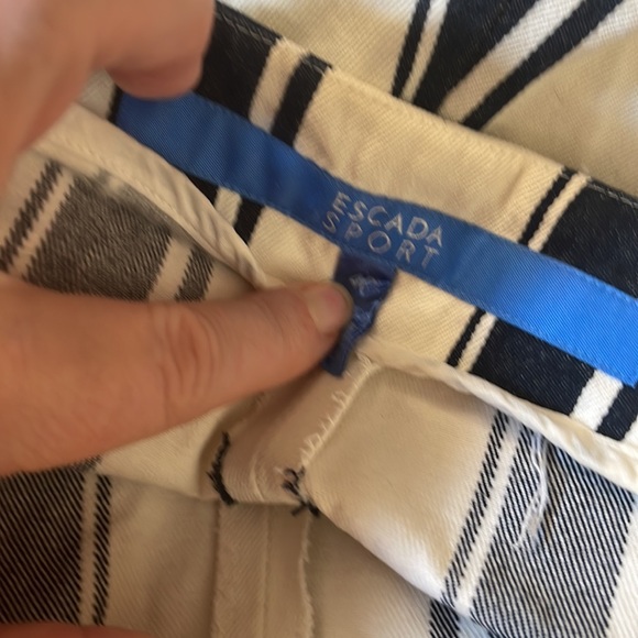 😎 Escada Vintage Sport capri. Navy stripes. Bought around 2000 by me in Niemans - Picture 3 of 6